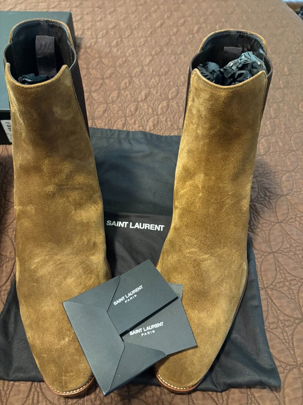 Saint Laurent men's suede ankle boots